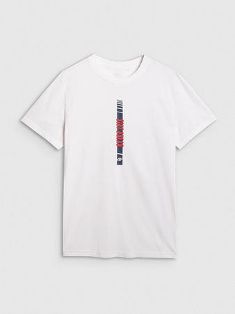 T-shirt regular z nadrukiem męski 4F 4FRAW25TTSHM3225-10S