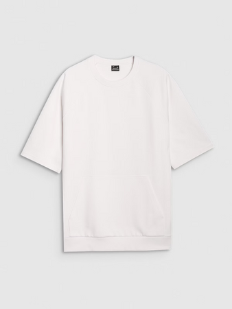 Bluza dresowa z krótkim rękawem bez kaptura męska 4F 4FRSS25TSWSM2114-11S