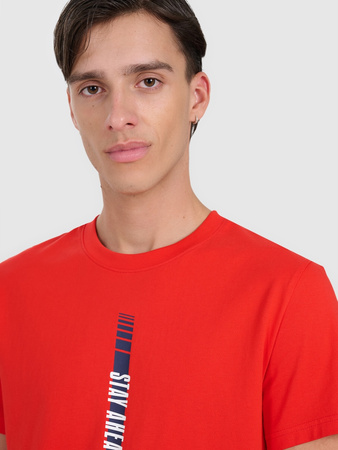 T-shirt regular z nadrukiem męski 4F 4FRAW25TTSHM3225-62S