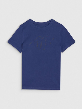 T-shirt z nadrukiem chłopięcy 4F 4FJWSS25TTSHM2179-36S