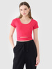 T-shirt crop top gładki damski 4F 4FRSS25TTSHF2695-54S