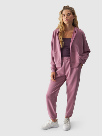 Bluza dresowa rozpinana z modalem damska 4F 4FWAW24TSWSF1341-53S