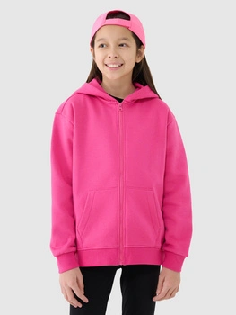 Bluza dresowa rozpinana z kapturem dziewczęca 4F Junior 4FJRAW24TSWSF1830-55S