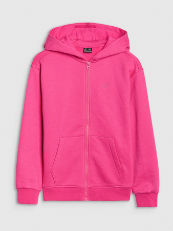 Bluza dresowa rozpinana z kapturem dziewczęca 4F Junior 4FJRAW24TSWSF1830-55S