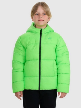 Kurtka puchowa z wypełnieniem syntetycznym chłopięca 4F 4FJRAW25TDJAM0809-45N