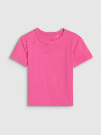Dziewczęcy top basic t-shirt 4F 4FJWSS25TTSHF1852-54S