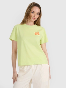 T-shirt oversize z nadrukiem damski 4F 4FRSS25TTSHF3160-73S