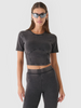 Crop top slim gładki damski 4F 4FRAW24TTSHF2581-20S