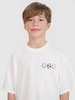 T-shirt oversize z nadrukiem chłopięcy 4F 4FJRSS25TTSHM2640-11S