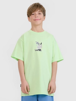 Chłopięcy t-shirt z nadrukiem 4F 4FJRSS25TTSHM2641-45S