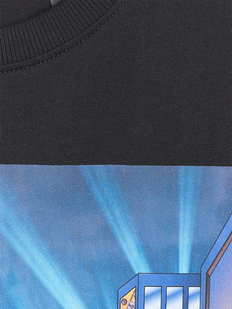 T-shirt oversize z nadrukiem chłopięcy 4F 4FJRAW25TTSHM3061-20S