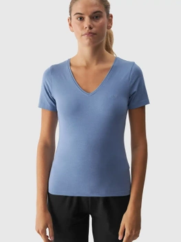 T-shirt damski gładki 4F 4FWAW24TTSHF1649-32S