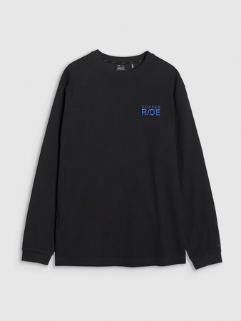 Longsleeve oversize z nadrukiem męski 4F 4FWSS25TLONM390-20S