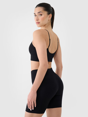 Biustonosz treningowy bezszwowy z niskim wsparciem damski 4F 4FWSS25USBAF151-20S