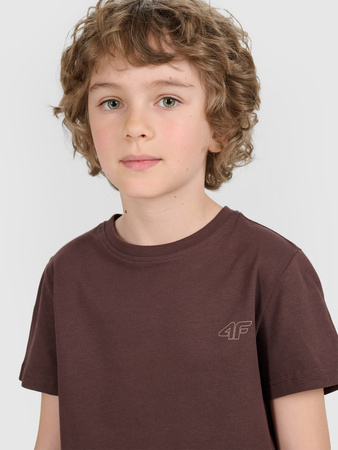 T-shirt regular gładki (ZESTAW 2 szt.) dziecięcy 4F 4FJRAW25TTSHU3157-90S