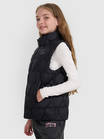 Bezrękawnik puchowy z wypełnieniem syntetycznym dziewczęcy 4F 4FJRAW25TVJAF323-20S