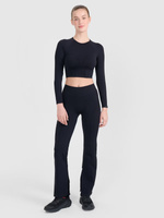 Spodnie treningowe bezszwowe z rozszerzanymi nogawkami damskie 4F 4FRSS25TFTRF1031-20S