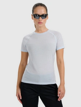 Koszulka trekkingowa z wełną merino damska 4F 4FWAW25TFTSF1527-34S