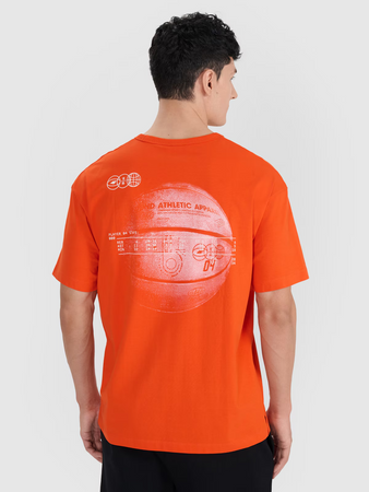 T-shirt oversize z nadrukiem męski 4F 4FRSS25TTSHM2652-70S