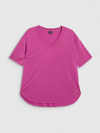T-shirt oversize z modalem damski 4F 4FRAW25TTSHF3283-54S