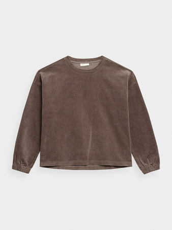 Bluza sztruksowa bez kaptura damska OUTHORN OTHAW22TSWSF076-80S