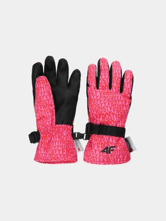 Rękawiczki zimowe dziewczęce narciarskie 4F 4FJWAW24AFGLF127-92A