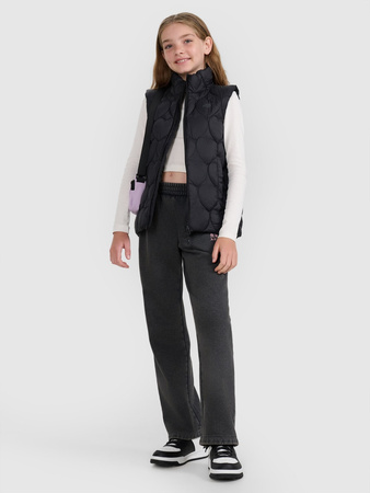 Bezrękawnik puchowy z wypełnieniem syntetycznym dziewczęcy 4F 4FJRAW25TVJAF323-20S