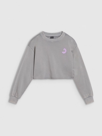 Bluza dresowa nierozpinana bez kaptura dziewczęca 4F 4FJWSS25TSWSF1504-25S