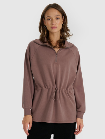 Bluza dresowa nierozpinana z modalem damska 4F 4FRAW25TSWSF2463-82S