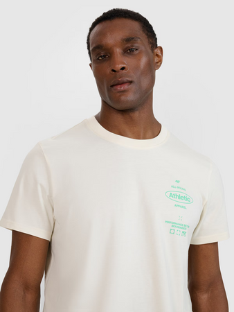 T-shirt regular z nadrukiem męski 4F 4FRSS25TTSHM2688-11S