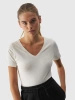 T-shirt damski gładki 4F 4FWAW24TTSHF1649-12S