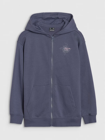 Bluza dresowa rozpinana z kapturem dziewczęca 4F 4FJWSS25TSWSF1482-22S