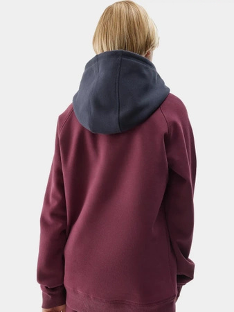 Bluza dresowa nierozpinana z kapturem chłopięca 4F Junior