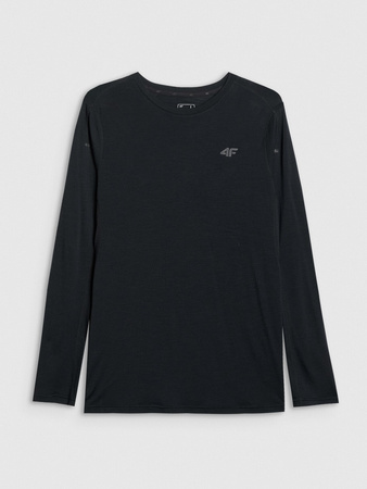 Longsleeve trekkingowy szybkoschnący z wełną merino męski 4F 4FWAW25TFLOM430-20S