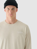 Longsleeve oversize z nadrukiem męski 4F 4FRAW24TLONM502-12S