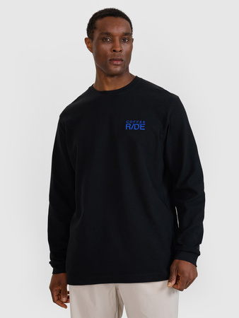 Longsleeve oversize z nadrukiem męski 4F 4FWSS25TLONM390-20S
