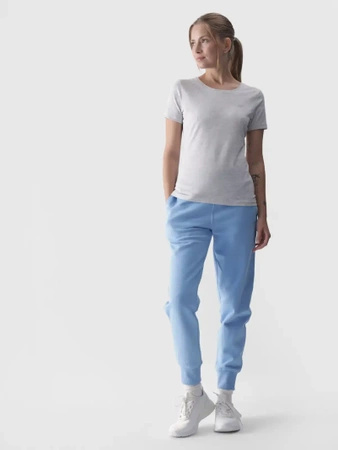 T-shirt slim gładki damski 4F