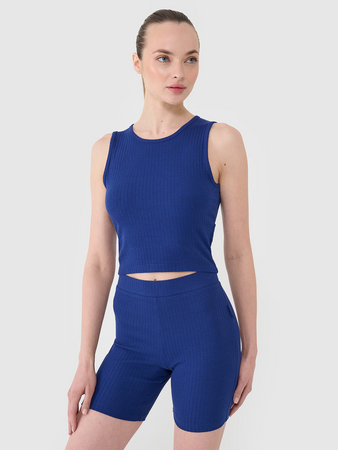 Crop top dzianinowy damski 4F 4FRSS25TSLEF234-31S