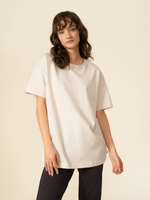 T-shirt oversize z haftem damski OUTHORN