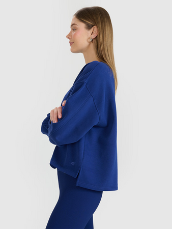 Bluza dresowa oversize nierozpinana bez kaptura damska 4F 4FWSS25TSWSF1543-30S