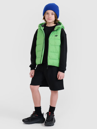 Bezrękawnik chłopięcy puchowy z wypełnieniem syntetycznym 4F 4FJWSS25TVJAM169-45S