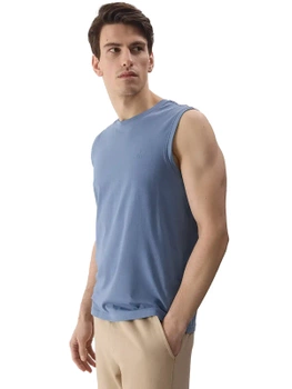 Tank top regular gładki męski 4F