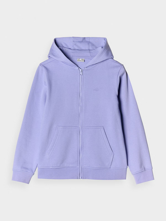 Bluza dresowa rozpinana z kapturem dziewczęca 4F Junior 4FJWMM00TSWSF1315-32S