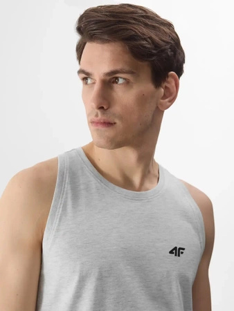 Tank top regular gładki męski 4F
