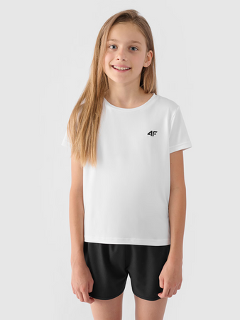 Komplet sportowy szybkoschnący na wf (koszulka+spodenki+worek) dziewczęcy 4F Junior 4FJWAW24TAPSF020-20S