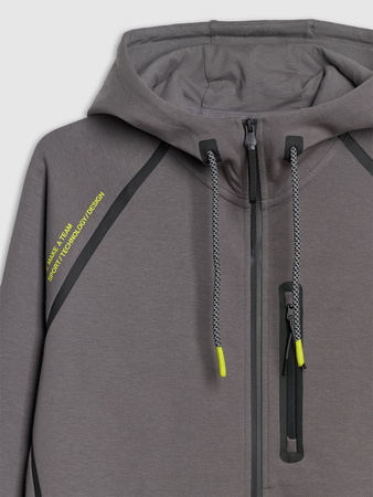 Bluza dresowa rozpinana z kapturem męska 4F 4FRAW25TSWSM2456-23S
