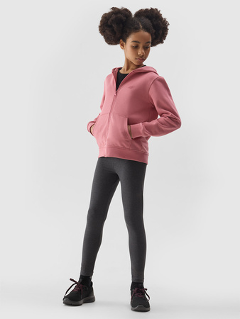 Legginsy bawełniane elastyczne dziewczęce 4F Junior