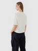 T-shirt oversize z nadrukiem damski 4F 4FWSS25TTSHF1971-11S