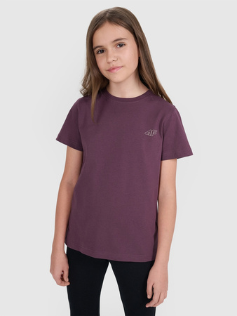 T-shirt regular gładki (ZESTAW 2 szt.) dziecięcy 4F 4FJRAW25TTSHU3157-92S