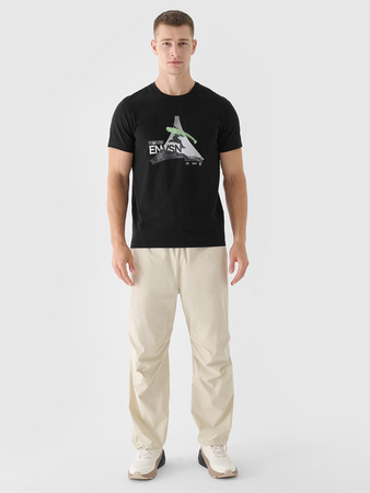 T-shirt regular z nadrukiem męski 4F 4FRAW24TTSHM2301-20S